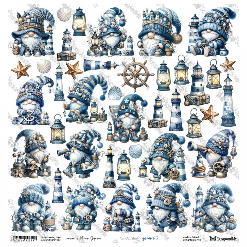 Cut out sheet - Gnomes 3 - Scrapandme