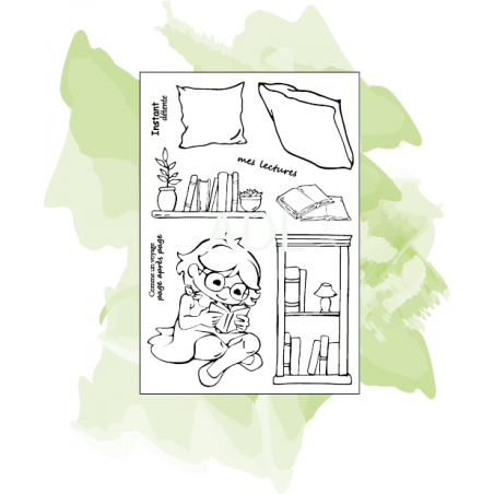 Planche de tampons - Mes lectures