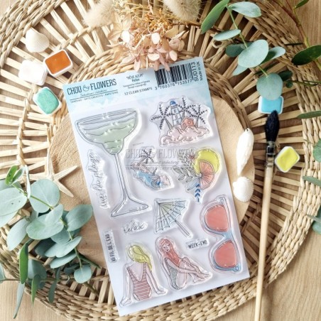 Tampons - Relax - Rêve azur - Chou and flowers