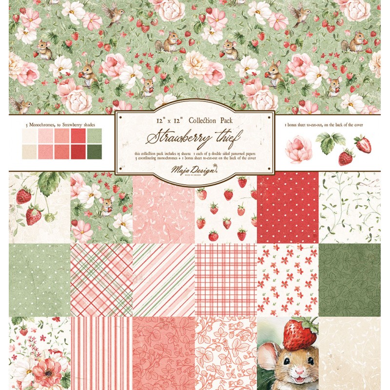 Pack Strawberry thief - 30.5 x 30.5 cm - Maja Design