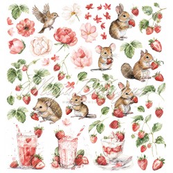 Pack Strawberry thief - 30.5 x 30.5 cm - Maja Design