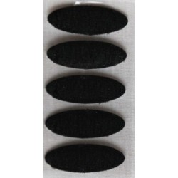 Sachet de 5 pastilles VELCRO noires adhésives ovales