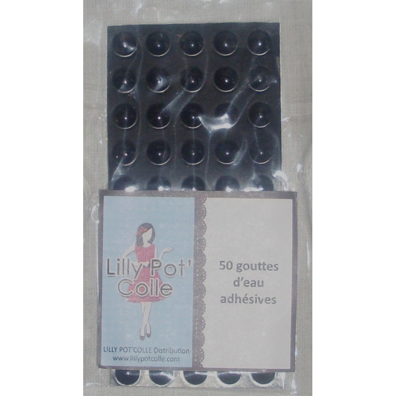 Sachet de 50 gouttes adhésives noires