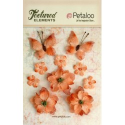 Burlap Blossoms - Apricot