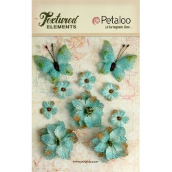 Burlap Blossoms - Teal