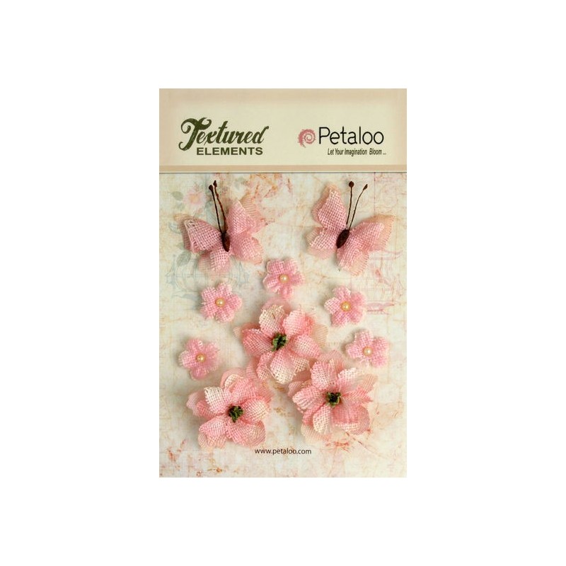 Burlap Blossoms - Pink