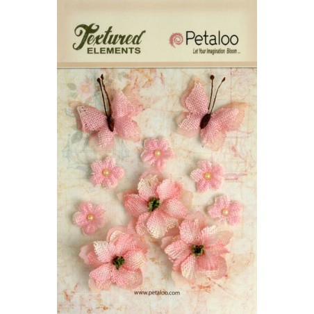 Burlap Blossoms - Pink