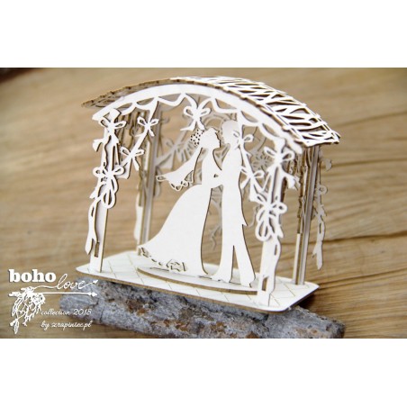 Tonnelle 3D avec mariés - Boho love Tonnelle 3D avec mariés - Boho love