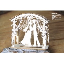 Tonnelle 3D avec mariés - Boho love
