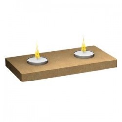 Bougeoir rectangulaire pour 2 bougies