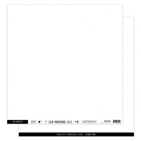 Papier Uni N°9 Blanc pur Papier Uni N°9 Blanc pur