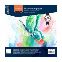 Papier aquarelle texture Blanc 30,5x30,5