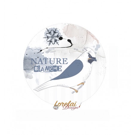 Badge Scrap - Nature blanche