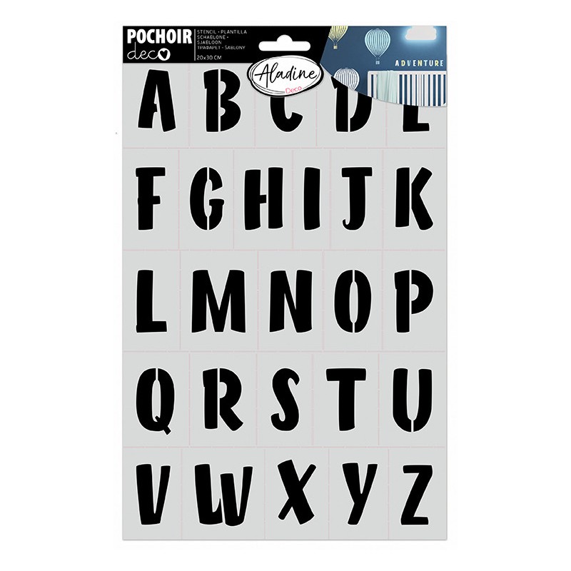 Pochoir Déco Alphabet 2 - 20 x 30 cm