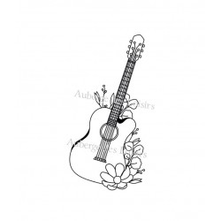 Guitare fleurie