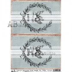 Papier de riz A4 N°884