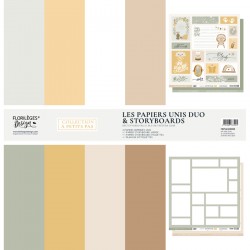 Kit papiers unis Duo - Boy...