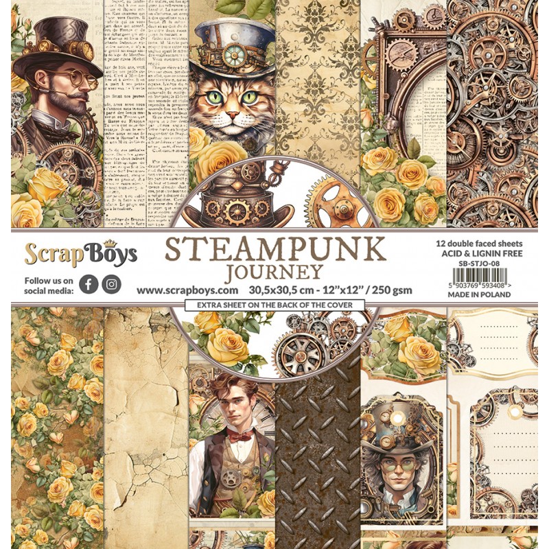 Pack Steampunk Journey - 30.5 x 30.5 cm