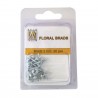 Floral glitter brads 3mm - Blanc